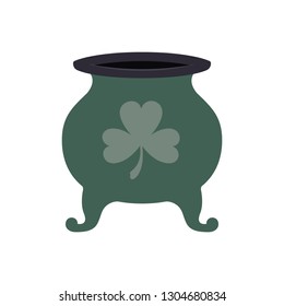 leprechaun cauldron isolated icon