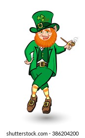 Leprechaun Celebrating Saint Patricks Day Irish Stock Vector (Royalty ...