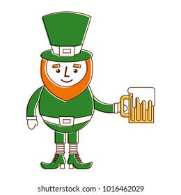 leprechaun character holding beer celebration