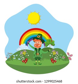 leprechaun with clover