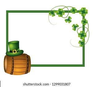 leprechaun clover frame