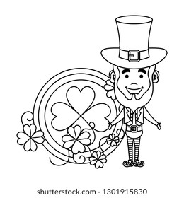 leprechaun with coins saint patrick character
