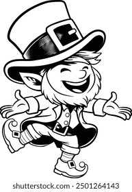 A leprechaun cute Irish St Patricks Day cartoon character 