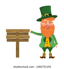 leprechaun dwarf pointing sign