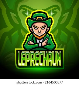 Leprechaun esport logo mascot design