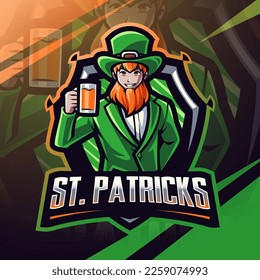 Leprechaun esport mascot logo design