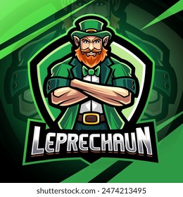 Leprechaun esport mascot logo design