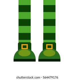 leprechaun feet icon over white background. saint patrick's day concept. colorful design. vector illustration