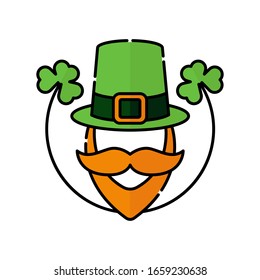 Leprechaun flat icon vector illustration. Leprechaun icon design isolated on white background. St. Patricks Day vector illustration. St. Patrick's Day vector icon trendy flat symbol.