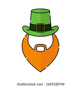 Leprechaun flat icon vector illustration. Leprechaun icon design isolated on white background. St. Patricks Day vector illustration. St. Patrick's Day vector icon trendy flat symbol.