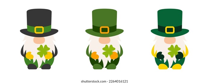 Leprechaun in flat style isolated