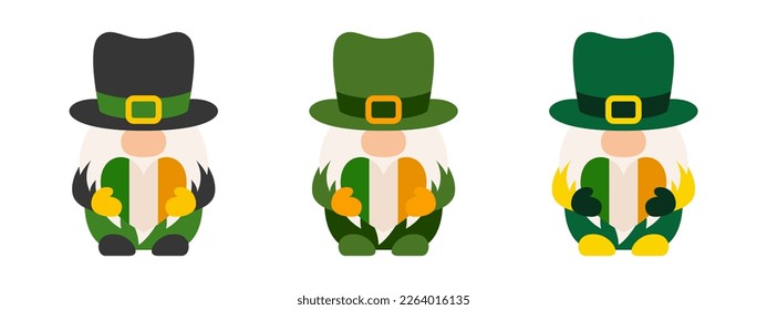 Leprechaun in flat style isolated