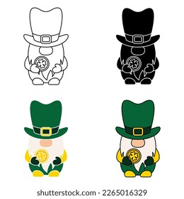 Leprechaun in flat style isolated