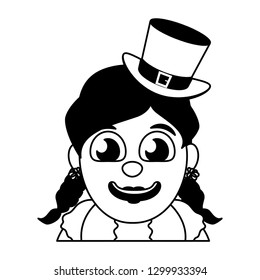 leprechaun girl face character