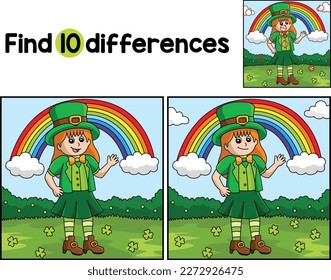  Leprechaun Girl Find The Differences
