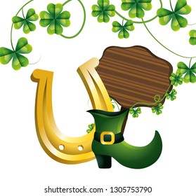 leprechaun gold horseshoe road sign