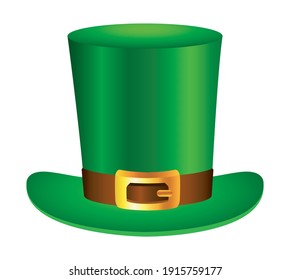 diseño de ilustración vectorial del icono de leprechaun green hat saint patrick