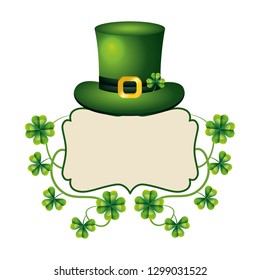 leprechaun hat clover frame