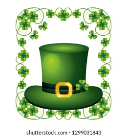 leprechaun hat clover frame