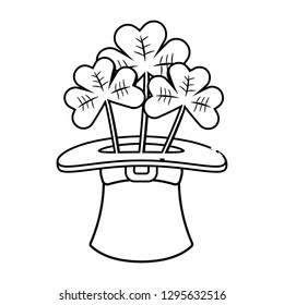 leprechaun hat with clovers
