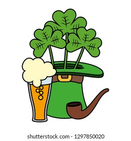 leprechaun hat with clovers