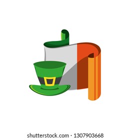 leprechaun hat with flag irish
