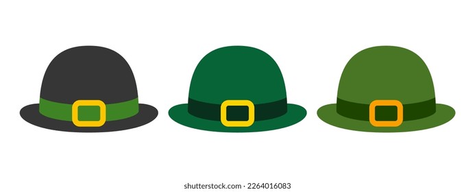 Leprechaun Hat in flat style isolated