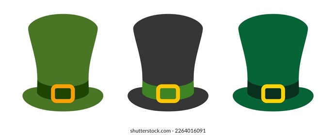 Leprechaun Hat in flat style isolated