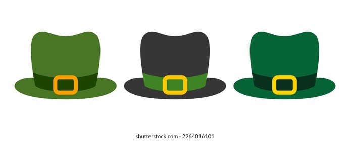 Leprechaun Hat in flat style isolated