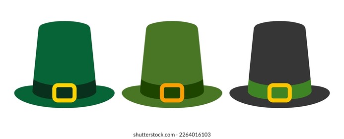 Leprechaun Hat in flat style isolated