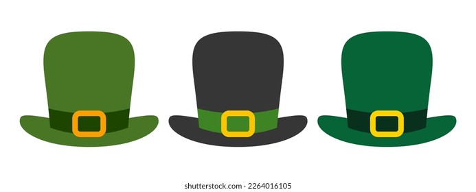 Leprechaun Hat in flat style isolated