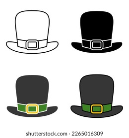 Leprechaun Hat in flat style isolated