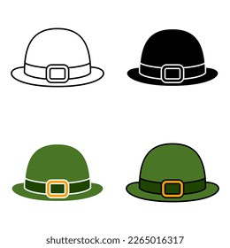 Leprechaun Hat in flat style isolated