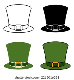 Leprechaun Hat in flat style isolated