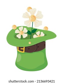 leprechaun hat with flowers icon