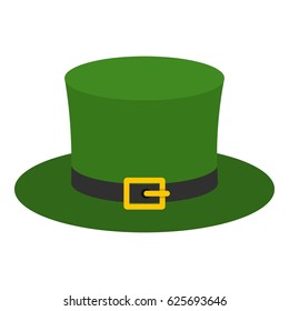 Leprechaun hat icon flat isolated on white background vector illustration