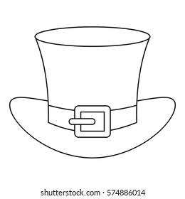 Leprechaun hat icon. Outline illustration of leprechaun hat vector icon for web