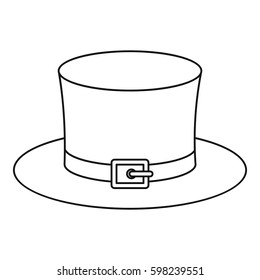 Leprechaun hat icon. Outline illustration of leprechaun hat vector icon for web