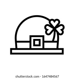 Leprechaun hat icon, Saint patrick's day related vector illustration