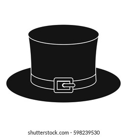 Leprechaun hat icon. Simple illustration of leprechaun hat vector icon for web