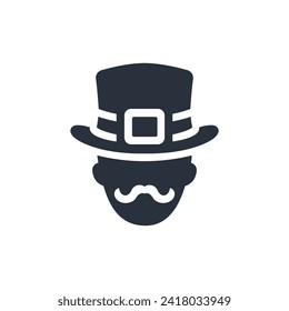 Leprechaun hat icon. St. Patrick's Day, male hat. Vector illustration