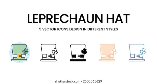 Leprechaun Hat icons set vector illustration. vector stock