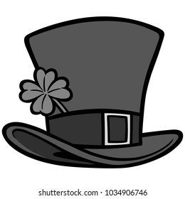 Leprechaun Hat Illustration - A vector cartoon illustration of a Leprechaun Hat.