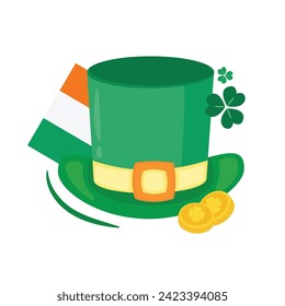 Leprechaun hat illustration vector perfect for st patricks day