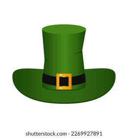 Leprechaun hat on a white background. Design for St. Patrick's Day.