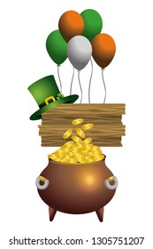 leprechaun hat pot globes sign