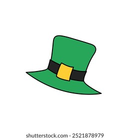  leprechaun hat,St. Patrick's Day. Irish festival retro vintage doodle Vector , clip art