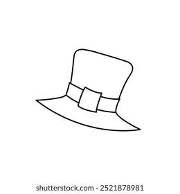  leprechaun hat,St. Patrick's Day. Irish festival retro vintage doodle Vector , clip art