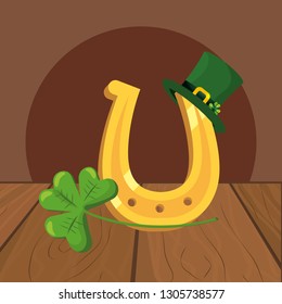 leprechaun horseshoe gold clover
