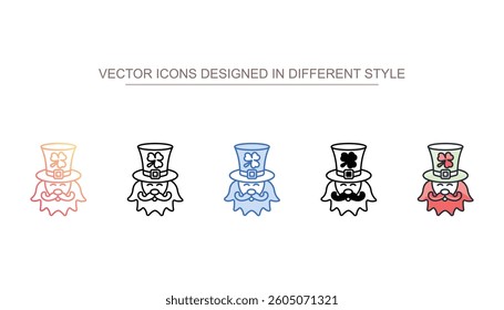 Leprechaun icon design with white background stock illustration